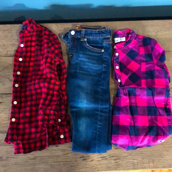 Jeans & Shirts Bundle in Size 4 (Polo, Vineyard Vine, 7 for All Mankind) - Picture 1 of 6